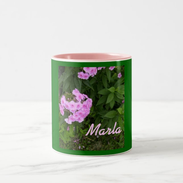 Marla-Namn Stil-Blommigt Design-Mugg Två-Tonad Mugg (Center)