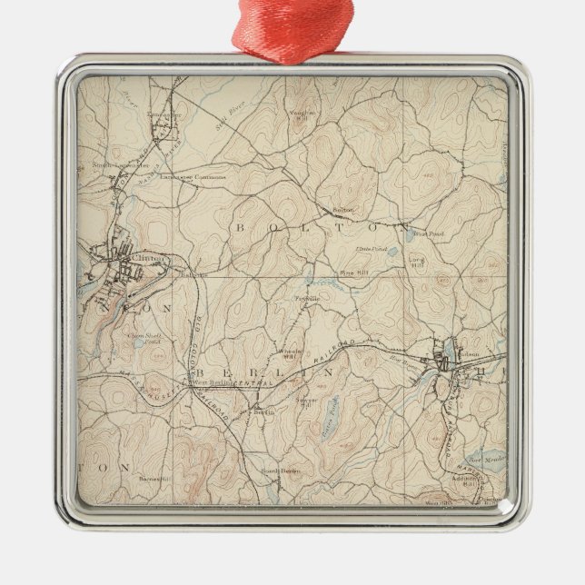 Marlboro, Massachusetts Julgransprydnad Metall (Framsidan)