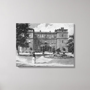 Marlborough hus, från trädgården, 1863 canvastryck