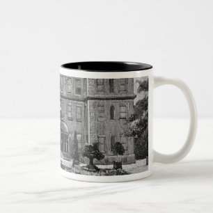 Marlborough hus, från trädgården, 1863 Två-Tonad mugg