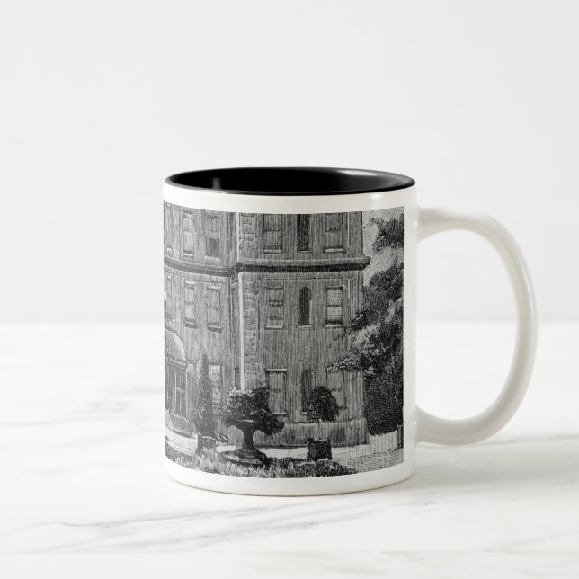 Marlborough hus, från trädgården, 1863 Två-Tonad mugg (Höger)