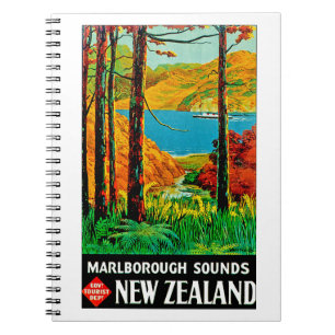 Marlborough Ljud Nya Zeeland Anteckningsbok Med Spiral