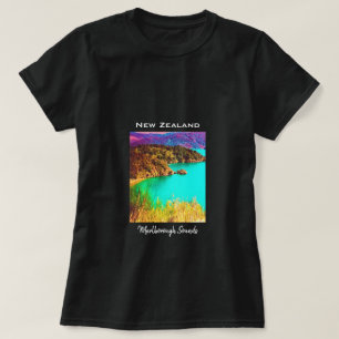 Marlborough Ljud Nya Zeelands resa T Shirt