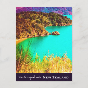 Marlborough Ljud Nya Zeelands resa Vykort