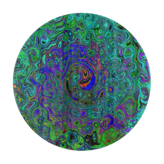 MarLED Blue - Aquamarine Abstrakt Retro Swirl (Framsidan)