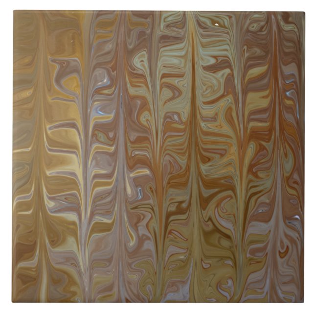 MarLED Golden Blöt Cedar Art Mönster Ceramic Tile Kakelplatta (Framsidan)