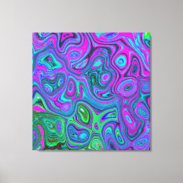 MarLED Magenta och Lime Green Groovy Abstrakt Art Canvastryck