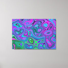 MarLED Magenta och Lime Green Groovy Abstrakt Art Canvastryck