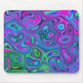 MarLED Magenta och Lime Green Groovy Abstrakt Art Musmatta