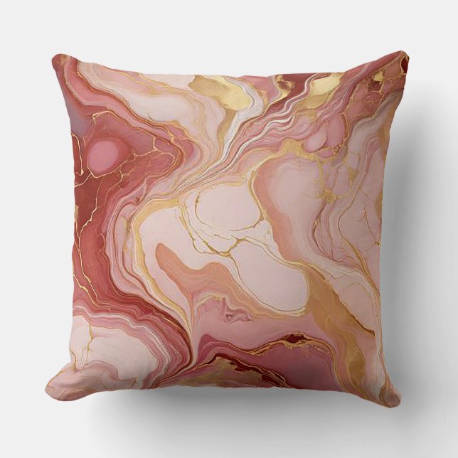 MarLED Terracotta, Elfenbenskusten och Guld Elegan Kudde (Framsida)