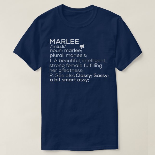 Marlee Namn Marlee Definition Marlee Female Namn M T Shirt (Design framsida)