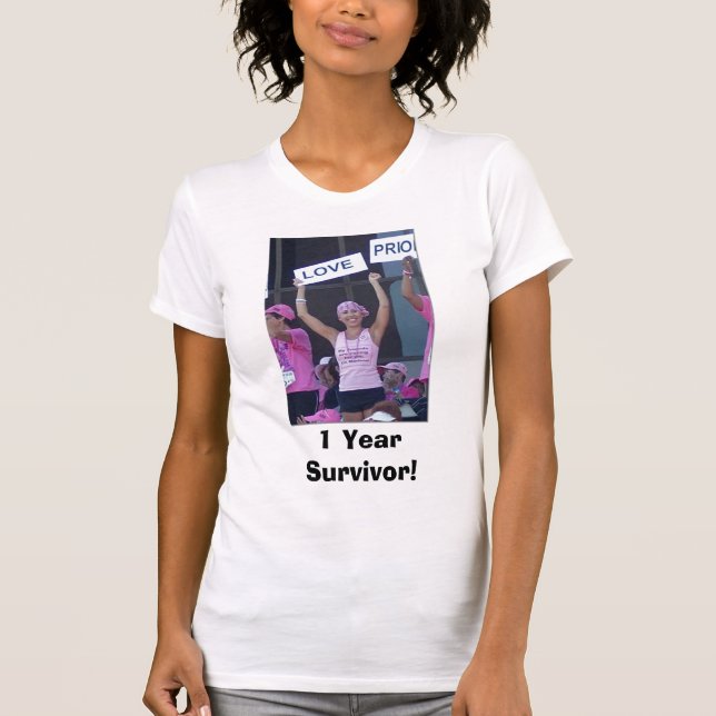 Marlene 1 år överlevande! t-shirt (Framsida)