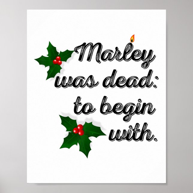 Marley Was Dead To Begin With Funny Novelty Christ Poster (Framsidan)