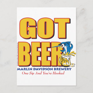 Marlin Davidsons Brewery - Fått Öl Vykort
