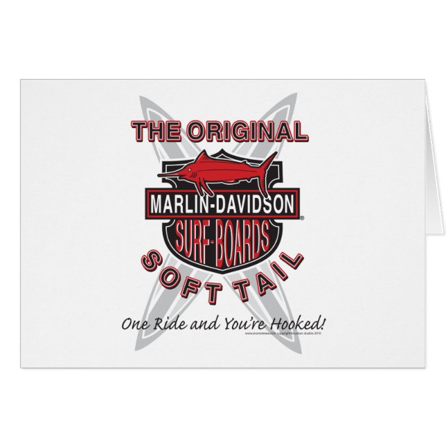 Marlin Davidsons Surfa Boards Hälsningskort (Framsidan Horizontal)