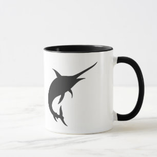 Marlin fish silhouette - Välj bakgrund färg Mugg