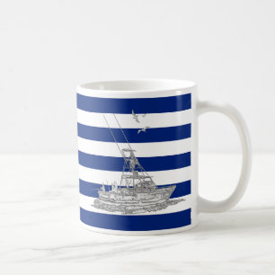 Marlin Fishrome on Navy Rand Kaffemugg