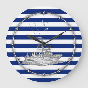 Marlin Fishrome on Navy Rand Stor Klocka