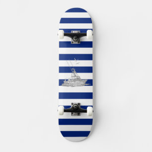 Marlin Fishrome på Nautical Rand Old School Skateboard Bräda 18 Cm