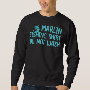 Marlin-fiskevatten Tvättar inte fiskmarlin Lång Ärmad Tröja