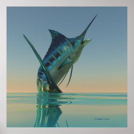Marlin Sport Fish Skriv ut Poster