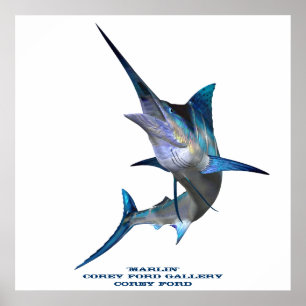 Marlin-utskrift Poster