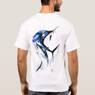 Marlinen & seglar fiskutslagsplatsen t shirt