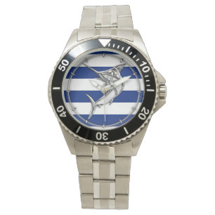 MarlinSwordfish på nautiska blåttrandar Armbandsur