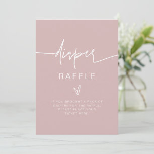MARLO Bohemian Dusty Diaper Raffle Game Sign Inbjudningar