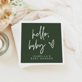 MARLO Bohemian Forest Grönt Baby Shower Napkins Pappersservett
