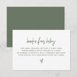 MARLO Bohemian Forest Grönt Bokar för Baby Card Inbjudningar