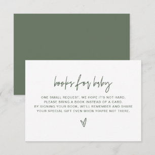 MARLO Bohemian Forest Grönt Bokar för Baby Card Inbjudningar