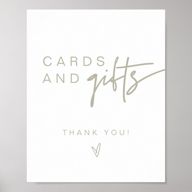 MARLO Bohemian Sage Grönt Cards & Gifts Sign Poster (Framsidan)