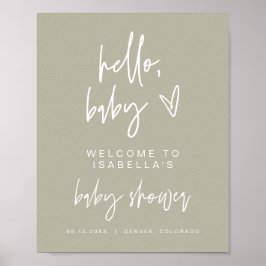 MARLO Bohemian Sage Grönt Shower VälkomstPoster Poster