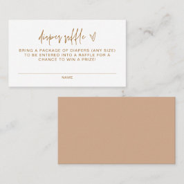 MARLO Bohemian Terracotta Baby Diaper Raffle Card Placeringskort