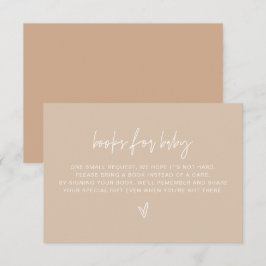 MARLO Boho Beige Böcker för Baby Shower Spelkort Inbjudningar