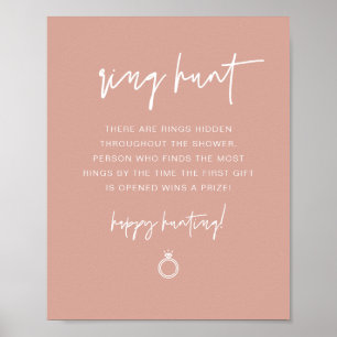 MARLO Boho Blush Ringjakt Bröllopsfest spel  Pos Poster