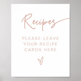 MARLO Boho Blush Rosa Bröllopsfest Recept  Poster