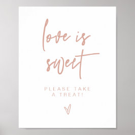 MARLO Boho Blush Rosa Love is Sweet Treat Gåva Poster