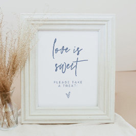 MARLO Boho Dusty Blue Kärlek är en söt Treat-förmå Poster