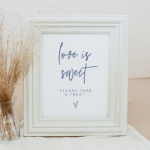MARLO Boho Dusty Blue Kärlek är en söt Treat-förmå Poster