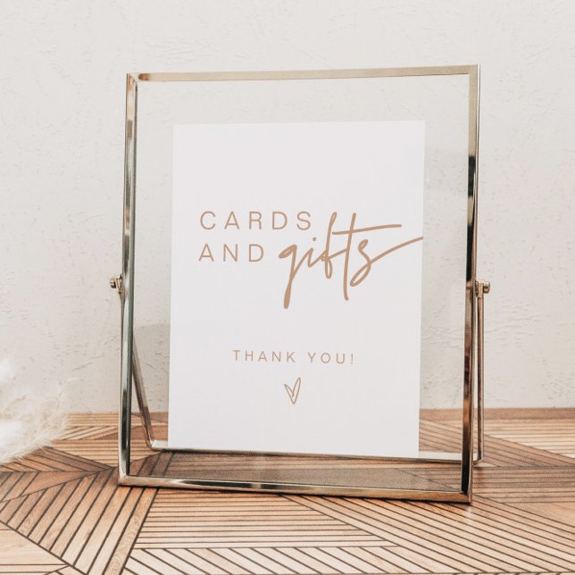 MARLO Boho Earth Tone Beige Cards & Gifts Sign Poster (Skapare uppladdad)