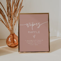 MARLO Boho Rosa Baby Wipes Raffle-spelsignatur