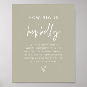 MARLO Boho Sage Grönt hur stor hennes Belly Game ä Poster