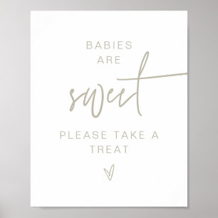 MARLO Boho Sage Grönt Spädbarn är ett svalt tecken Poster
