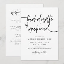 MARLO Bold Contemporary Bachelorette Itinerary