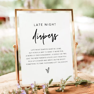 MARLO Dold Modern Sent Natt Diaper Game Poster