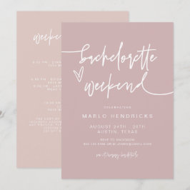 MARLO Dusty Ro Bachelorette Helg Itinerary Inbjudningar