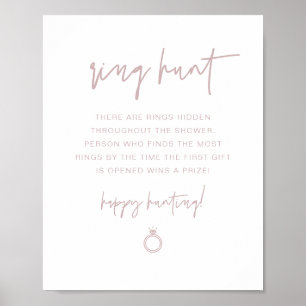 MARLO Dusty Rose Boho Ring Jakt Bröllopsfest Spel Poster