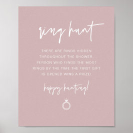 MARLO Dusty Rose Boho Ring Jakt Bröllopsfest Spel Poster